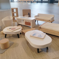 Maison de Poupée Miniature Éducative en Bois à Monter Soi-même pour Enfants, Jeu d'Imitation, pour Filles et Garçons