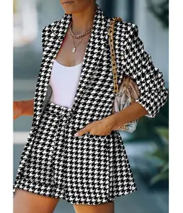 Formal Fashion blazers ladies women 2pcs beautiful Plain color Blazer and Shorts Slim Cut western suit .