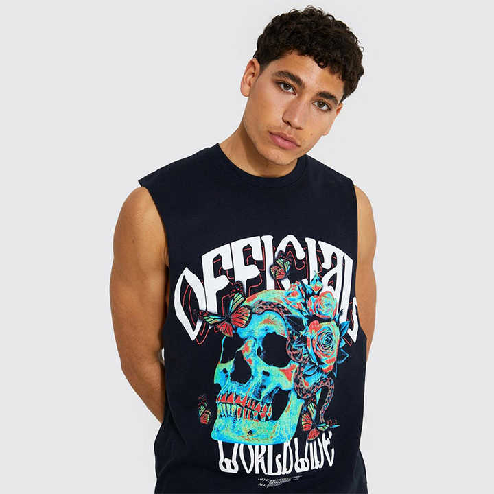 plus size skull tank tops