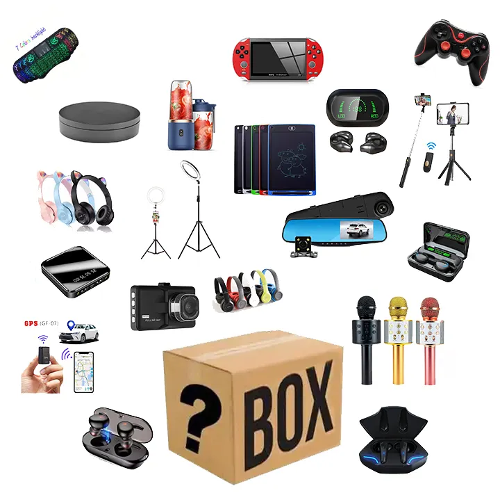 Top Seller Mystery Boxes Earphone Headphones Live Ring Light Headphone Mystery Box 3C Electronics Sale of Mysterious Boxes