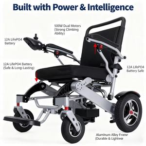 Lechi DLY 3001車椅子軽量リクライニング調整可能背もたれ折りたたみ可能4輪リハビリテーション車椅子 - Product Image 2