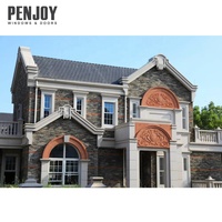 PENJOY Fenêtres à battants verticaux en alliage d'aluminium de style américain classique, fenêtres à double battant, quincaillerie de marque américaine