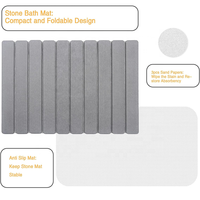Tapis d'alimentation pour animaux de compagnie CC Stone en terre de diatomée, séchage rapide, tapis de douche antidérapant, tapis de séchage pour baignoire, salle de bain et cuisine