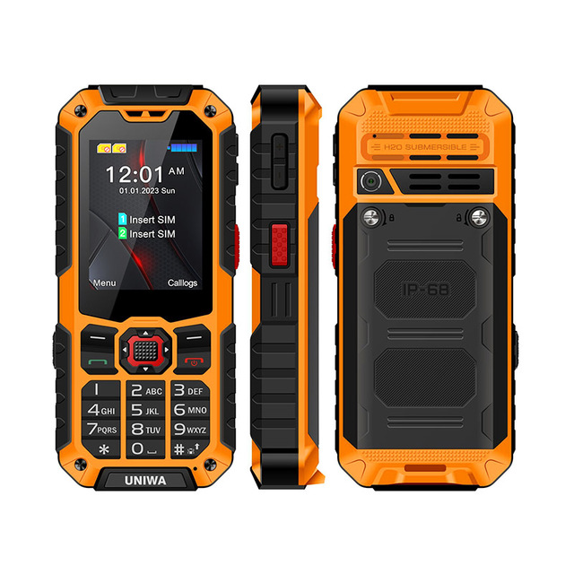 Rugged Phone with Keypad UNIWA S9 2.4 Inch IP68 Waterproof Cell Phone 4G Feature Rugged Phone with Keypad