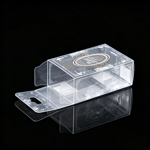 Boîte à rabat en PVC transparente personnalisée, pliable, pour cosmétiques, jouets, quincaillerie, papeterie, présentoir de cadeaux, vente en gros, OEM, lot en vrac - Product Image 6