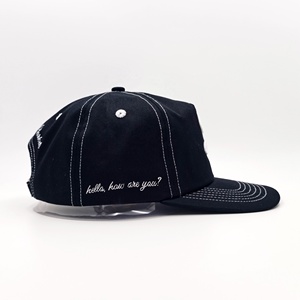 Phẳng vành mềm phía trước cấu hình thấp 5 bảng điều chỉnh không có cấu trúc CHA cap unisex tùy chỉnh thêu logo năm bảng Snapback Mũ bóng chày - Product Image 3