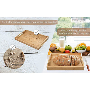 Legend Foldable <strong>Mini</strong> Bread Bagel Loaf Slicer Baguette Miter Toast Wooden Bamboo Bread Slicer With Knife For Homemade Bread