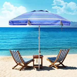 Poteau télescopique pliable à quatre sections de 2m avec ancre de sable <span class=keywords><strong>Parasol</strong></span> de plage pliable deux fois pour l'extérieur Parasols - Product Image 5