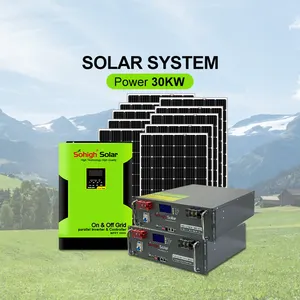 30 kw 태양 전지 키트 패널 배터리 사진 voltaic 시스템 홈 전원 큰 태양 전지 패널 완료 그리드 전원 시스템 홈
