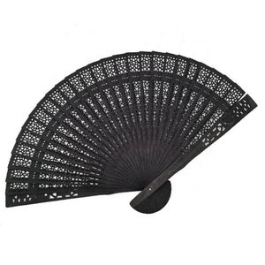 Éventail pliant en bois de cerisier en gros avec logo personnalisé, cadeau souvenir peint, invitation de mariage, éventails en bois de santal pour la danse - Product Image 4