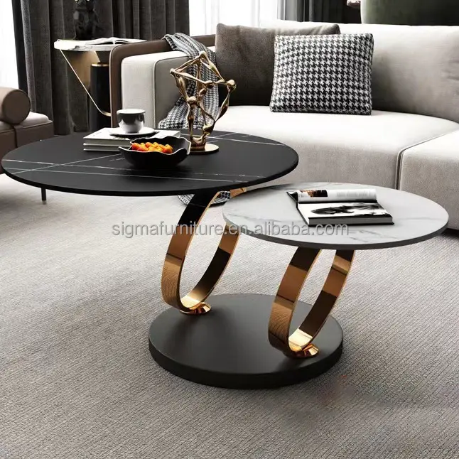 Modern silver metal leg tea tables glass top coffee table natural living room corner decoration tea end table