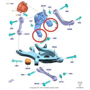 Ford Rear Saddle Bushing DG9C3C270CA DG9C5B758AE Multi Link Suspension Control Arm Bushing For <b>Edge</b> Mondeo Taurus - Product Image 3
