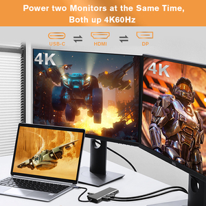 Base de Conexión <span class=keywords><strong>USB</strong></span> <span class=keywords><strong>C</strong></span> de 9 Puertos al por Mayor, Tipo-<span class=keywords><strong>C</strong></span> a HDMI 8K, <span class=keywords><strong>DisplayPort</strong></span>, <span class=keywords><strong>USB</strong></span> 3.0, Adaptador de Corriente PD de 100W, Hub <span class=keywords><strong>USB</strong></span>-<span class=keywords><strong>C</strong></span> 9 en 1 para Televisores HD - Product Image 3