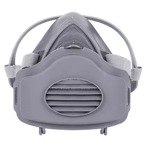 Yeniden kullanılabilir ve ayarlanabilir boyutlu gaz geçirmez yarım maske güvenlik koruyucu solunum KN95 yarım maske maskesi