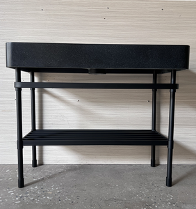 Waschtischen Anbieter Hochwertiger Badausstattung Kit <span class=keywords><strong>de</strong></span> fregadero <span class=keywords><strong>de</strong></span> plomería negro mate antiguo lavabo <span class=keywords><strong>patas</strong></span> <span class=keywords><strong>de</strong></span> acero para venta al por mayor - Product Image 2