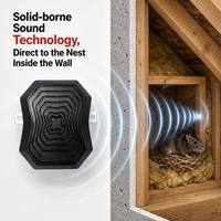 Ahuyentador de Roedores por Vibración Sólida, Ahuyentador de Ratas de Frecuencia Variable para Interiores con Cable de Extensión de 10 m para Áticos, Garajes y Almacenes