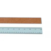 2 Pieces Metal Ruler Cork Backed Stainless Steel Rulers with Cork Backing  Non Slip Straight Edge Measuring Device Tool for Student Back to School