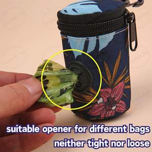 Dispensador de bolsas de residuos para mascotas con diseño de grafiti colorido, práctico soporte portátil para bolsas de <span class=keywords><strong>caca</strong></span> de perro con cremallera - Product Image 4