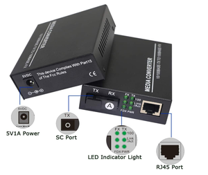 Mini 10/100Base-TX a 100Base-FX fibra Media Converter con 1 RJ45 ricetrasmettitore ottico SFP Media Converter - Product Image 3