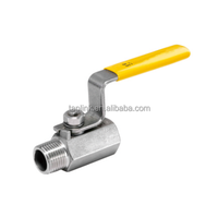 Vanne à boisseau sphérique manuelle en acier inoxydable, filetage interne DN8-DN50, usage industriel, gaz, huile, acide, joint PTFE, 800 PSI, OEM TapLink TV-1N1V