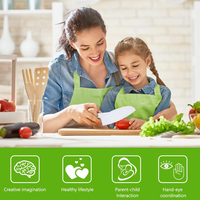 KITCHENCARE Ensemble de couteaux de cuisine Montessori sécuritaires pour enfants, planche à découper en plastique, couteaux de cuisine pour tout-petits