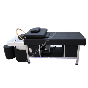 Kisen Lit de shampoing moderne japonais pour thérapie capillaire, système de circulation d'eau, photothérapie LED, vapeur - Product Image 1
