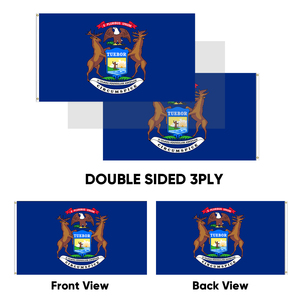 ธงมิชิแกนขนาด 3x5 ฟุต ขายส่ง ผลิตจากโพลีเอสเตอร์ 68D/100D พิมพ์ดิจิทัล เป็นมิตรกับสิ่งแวดล้อม ทนทาน ปรับแต่งได้ ทุกประเทศ จัดส่งรวดเร็ว - Product Image 3