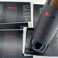Imprimer rouge estampage à chaud Logo parfum verre étiquette étanche parfums parfum pot emballage autocollant étiquettes