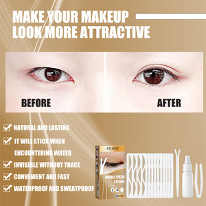 EELHOE Bande adhésive double paupière, ruban de beauté pour les yeux, en dentelle, <span class=keywords><strong>invisible</strong></span>, sans colle, respirant, super adhésif, longue durée, avec kit de clips - Product Image 4