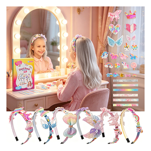 Kit de Fabrication de Bandeaux Princesse pour Filles – Nœuds à Paillettes, Autocollants Arc-en-ciel, Fleurs en Mousse – Fournitures de Fête, Cadeau, Jouet - Product Image 2
