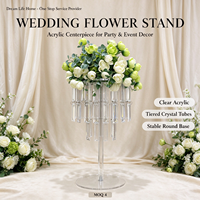 Support à fleurs en acrylique transparent pour décoration de mariage, centre de table pour événements et fêtes