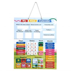 Nouveau calendrier pour enfants, tableau d'apprentissage de la météo hebdomadaire, planning visuel magnétique quotidien - Product Image 1