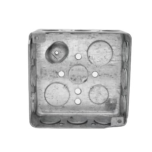 Electric Metal Box 1-1/2" Deep Square Electric Metal Box For Conduit Box With Grounding