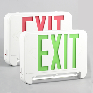 Panneau de sortie en plastique rouge/<span class=keywords><strong>vert</strong></span> à <span class=keywords><strong>prix</strong></span> d'usine, en promotion, avec éclairage LED latéral et <span class=keywords><strong>batterie</strong></span> Ni-Cd rechargeable de 90 minutes - Product Image 1