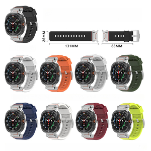 Bracelet en silicone à libération rapide Upro pour Samsung Galaxy Watch Ultra 47 mm, bracelet sport robuste Mecha Explorer, connecteur métallique sans espaces - Product Image 3