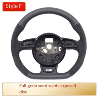 Pour Audi A3 A4L A5 Q3 Q5 ancienne mise à niveau vers un nouveau modèle haut de gamme volant à fond plat en cuir de fibre de carbone
