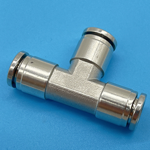 Raccordo Pneumatico a T <span class=keywords><strong>in</strong></span> Acciaio Inox, Connessione Rapida a 3 Vie per Tubi dell'Aria Compressa - Product Image 2