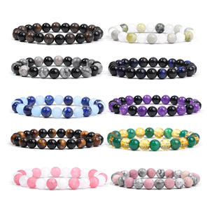 Pulsera de Piedras Naturales con 16 Figuras de Personalidades de Moda, Pulsera Elástica de Piedras Curativas, Duradera, Unisex, para Regalo - Product Image 1