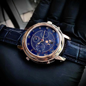 Mouvement entièrement mécanique de qualité supérieure. Le dos de la montre est orné d'un design gravé double face pour les montres-bracelets pour hommes - Product Image 6