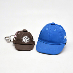 Mini Baseball Cap Shape Bag Keychain Fashion Embroidery Storage Pouch Portable AirPods <b>Case</b> <b>Coin</b> Purse Durable Metal Carabiner - Product Image 1