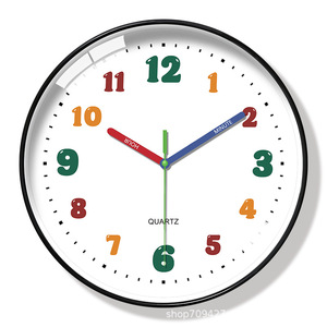<span class=keywords><strong>Horloge</strong></span> <span class=keywords><strong>murale</strong></span> silencieuse de 16 pouces, grand format, <span class=keywords><strong>à</strong></span> mouvement <span class=keywords><strong>à</strong></span> quartz, sans perçage, pour l'apprentissage précoce des enfants, style dessin animé, pour salon - Product Image 5