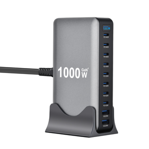 Productos de tendencia 2025 recién llegados multifuncional 10 puertos para iPhone Laptop Tablet adaptador de cargador <span class=keywords><strong>USB</strong></span> 1000W GaN 8C2A cargador - Product Image 5