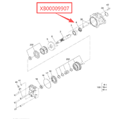 Pièces d'origine Hitachi XB00009907, ventilateur de refroidissement du moteur, joint d'étanchéité du moteur hydraulique, pièces hydrauliques pour excavatrice de 40 à 100 tonnes