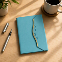 Carnet de notes personnalisé en cuir cousu, couverture rigide A5, cadeau promotionnel pour le bureau