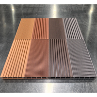 Planches de terrasse en composite Selin Custom Interlock WPC, style moderne, pour extérieur, grain de bois en relief 3D, fabrication chinoise.