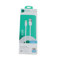 Boîtes en papier recyclé personnalisées pliables en carton blanc 350 g/m² pour l'emballage de câbles de charge micro USB pour téléphone