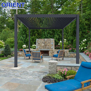 Pergola en aluminium Prix direct d'usine Fabrication sur mesure <span class=keywords><strong>Toit</strong></span> à lames imperméable Pergolas Pare-soleil <span class=keywords><strong>Veranda</strong></span> motorisée en verre - Product Image 5