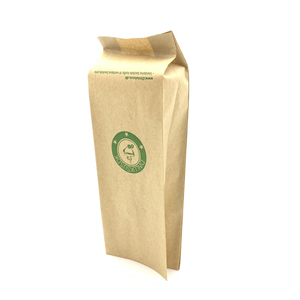 Kantong Kemasan Kustom Coklat Putih Kertas Kraft Pouch Berdiri untuk Biji Kopi Makanan Spesial Produk Alami - Product Image 2