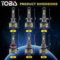 Phares LED YOBIS H4 H7 CANBUS H11 H1 H3 9005 HB3 9006 HB4 9007 9008 9012 M9PRO 140W Haute Puissance 6000K pour Voiture 12V