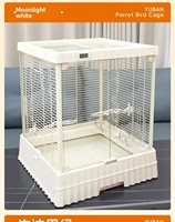 BEISON Grande cage à oiseaux transparente en acrylique anti-éclaboussures pour perroquets et perruches - Taille XL/Super Grande pour usage intérieur/extérieur ornemental